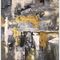 লিনেন ক্যানভাসে আঁকা বিমূর্ত এক্রাইলিক প্যালেট ছুরি তেল পেইন্টিং হাত