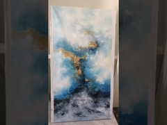 দেয়ালের সাজসজ্জার জন্য হাতে আঁকা বিমূর্ত ক্যানভাস আর্ট পেইন্টিং