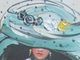 পাতলা প্লাস্টিকের লেয়ারে আচ্ছাদিত সাদা পোশাকে ক্যানভাস মডার্ন আর্ট অয়েল পেইন্টিং লেডি